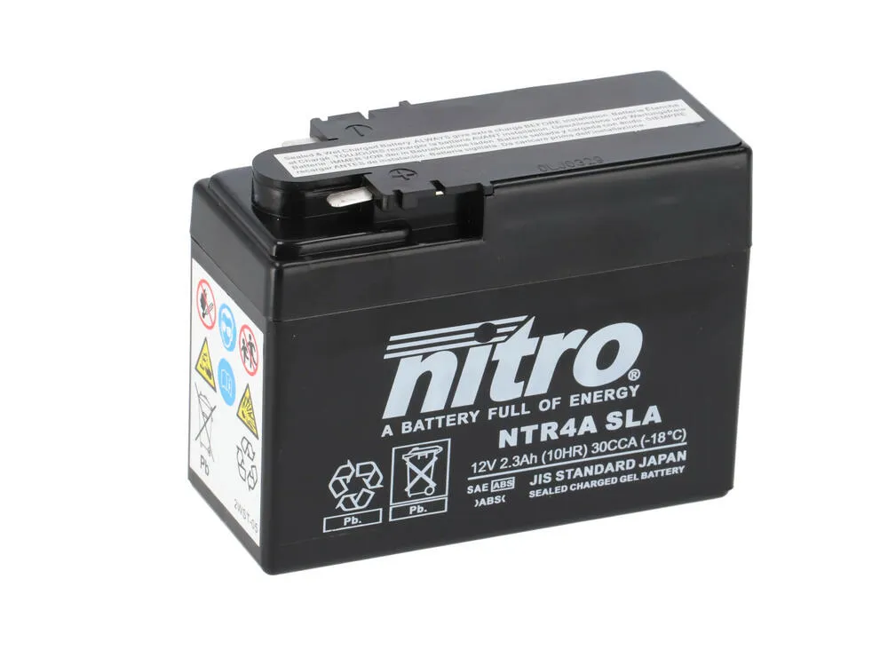 NTR4A-SLA Nitro NTR4A SLA GEL AGM Batterie 12V 2,3AH - Einbaufertig (YTR4)