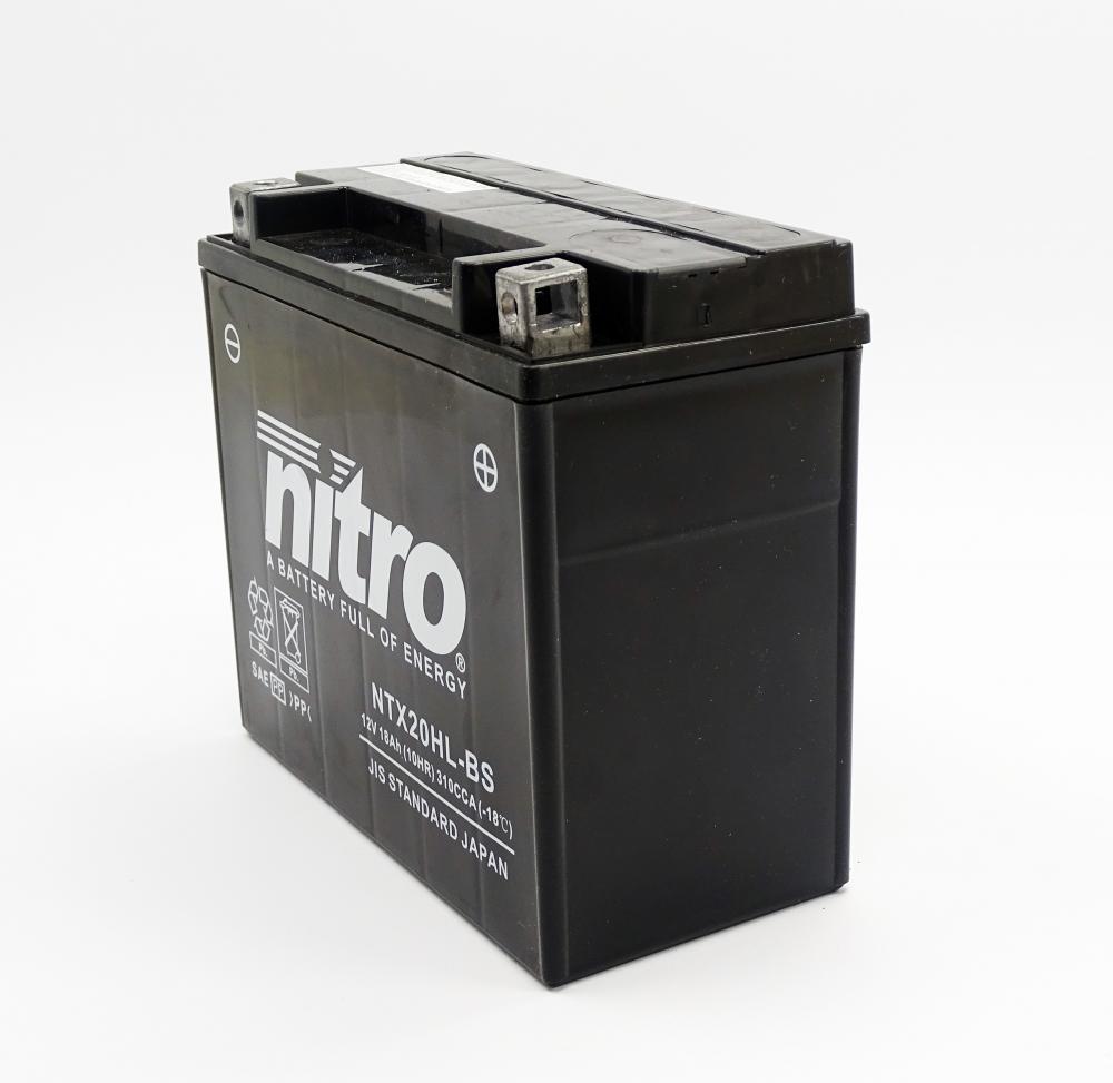 Nitro NTX20HL-BS / YTX20HL-BS AGM Batterie 12V 18AH - Einbaufertig (65989)