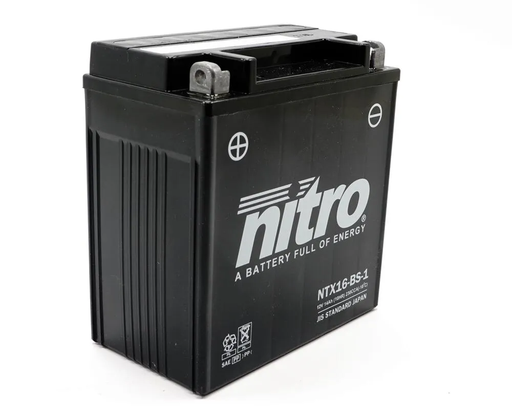 Nitro NTX16-BS-1 / YTX16-BS-1 AGM Batterie 12V 14AH - Einbaufertig (FTH16-BS1)