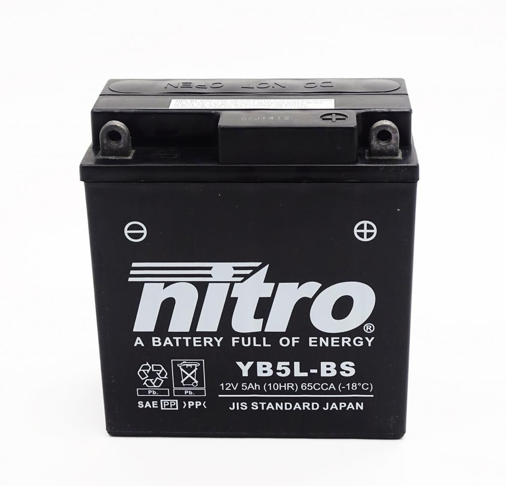 Nitro_NB5L_BS__YB5L_B_AGM_Batterie_12V_5AH___Einbaufertig__1 Nitro NB5L-BS / YB5L-B AGM Batterie 12V 5AH - Einbaufertig (12N5-3B)