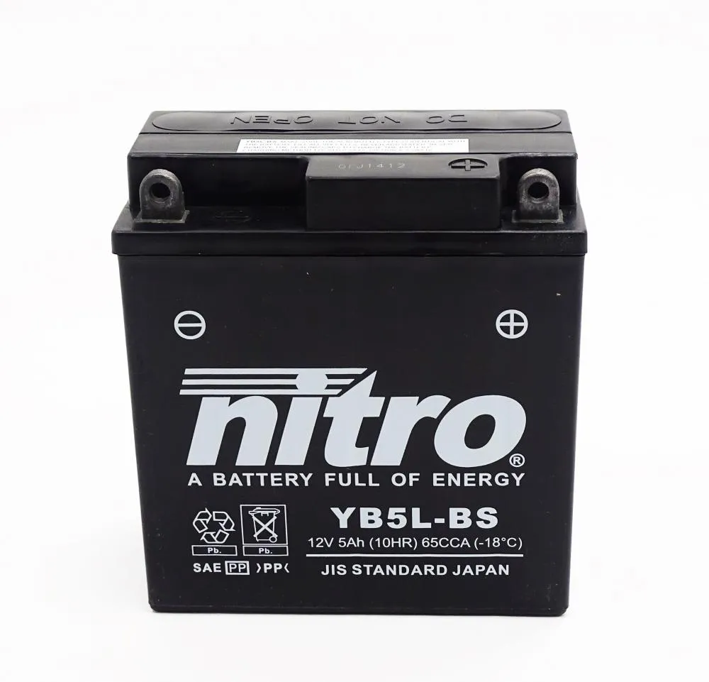 Nitro NB5L-BS / YB5L-B AGM Batterie 12V 5AH - Einbaufertig (12N5-3B)