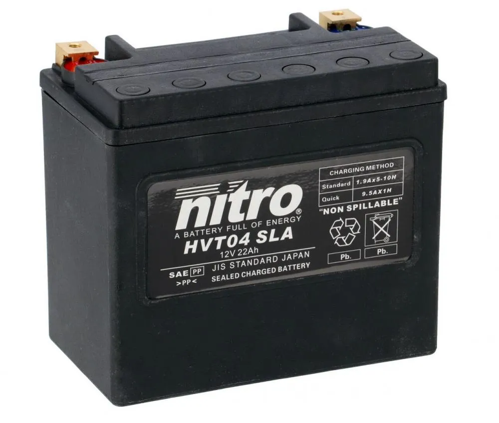 Nitro_HVT_04_SLA_Batterie Nitro HVT 04 SLA AGM Gel Batterie 12V 22AH 325A - Einbaufertig (YB16L-B 65989 66000211)