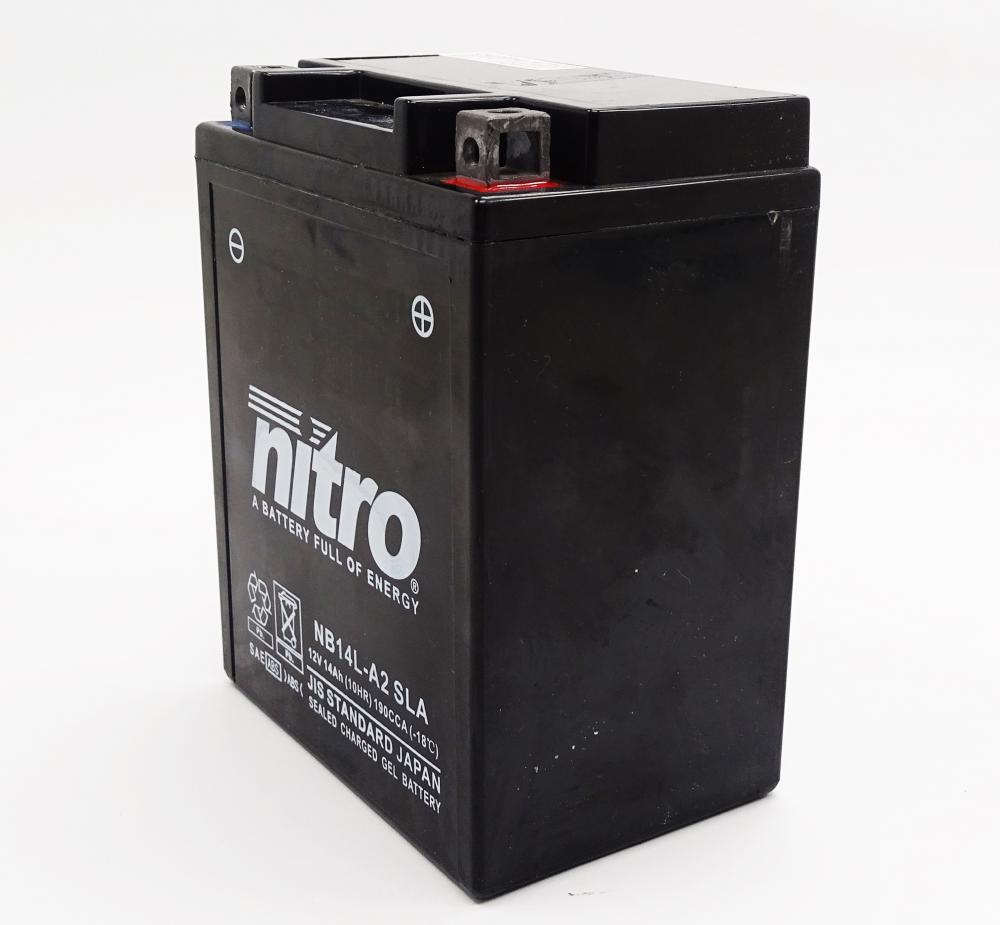 Nitro NB14L-A2 / YB14L-A2 SLA GEL AGM Batterie 12V 14AH - Einbaufertig (FB14L-A2, 12N14-3A)