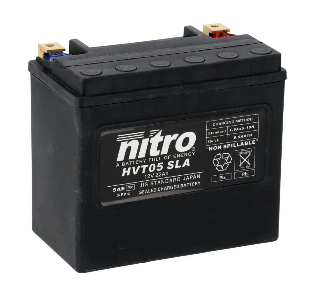 Nitro HVT 05 SLA AGM Gel Batterie 12V 22AH 325A - Einbaufertig (65911 YB16B YB16-B-CX)