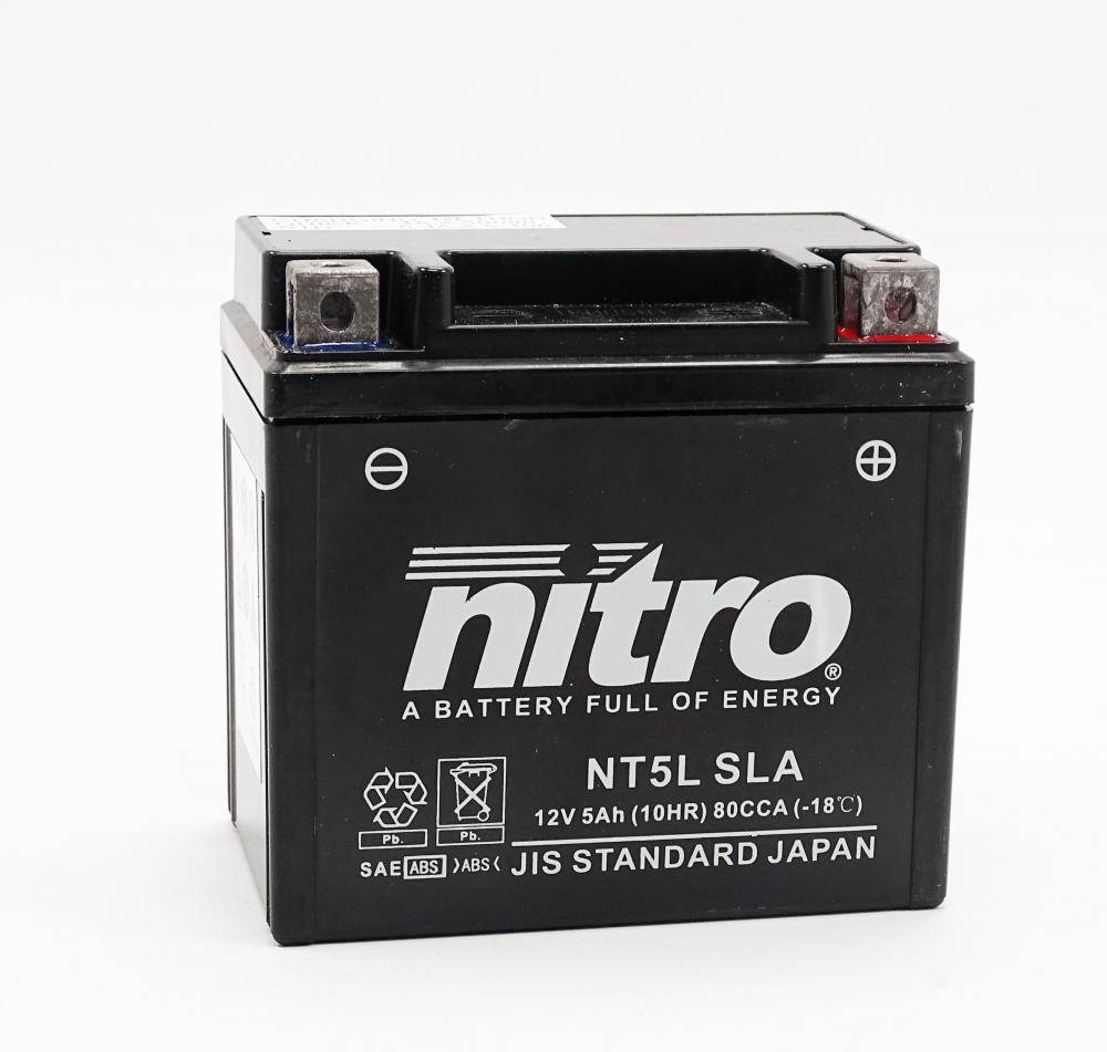 Nitro_NT5L__YTX5L_BS_SLA_GEL_AGM_Batterie_12V_5AH___Einbaufertig_9117 Nitro NT5L / YTX5L-BS SLA GEL AGM Batterie 12V 5AH - Einbaufertig (CTX5L-BS, FTX5L-BS, GTX5L-BS)