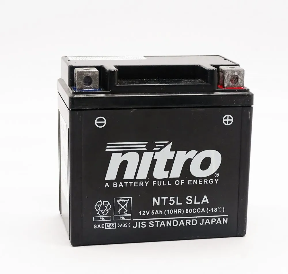 Nitro_NT5L__YTX5L_BS_SLA_GEL_AGM_Batterie_12V_5AH___Einbaufertig_9117 Nitro NT5L / YTX5L-BS SLA GEL AGM Batterie 12V 5AH - Einbaufertig (CTX5L-BS, FTX5L-BS, GTX5L-BS)