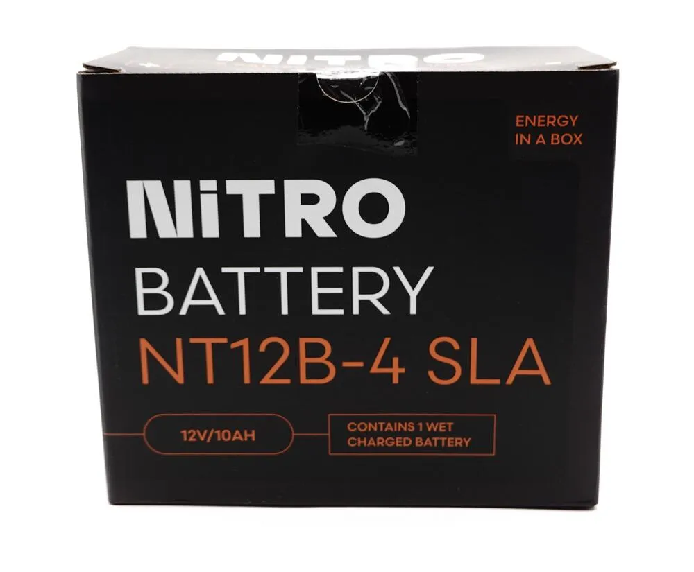 Nitro-NT12B-4-YT12B-BS-SLA-AGM-Batterie-12V-10AH-Einbaufertig-Verpackung Nitro NT12B-4 SLA GEL AGM Batterie 12V 10AH - Einbaufertig (YT12B-BS YT12-B4)
