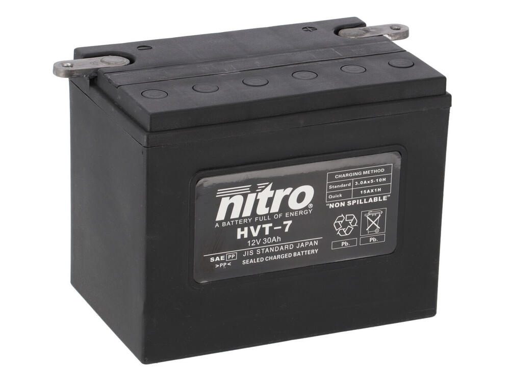HVT-07-SLA Nitro HVT 07 SLA AGM Gel Batterie 12V 30AH 370A - Einbaufertig (66007 YHD-12 CHD4-12)