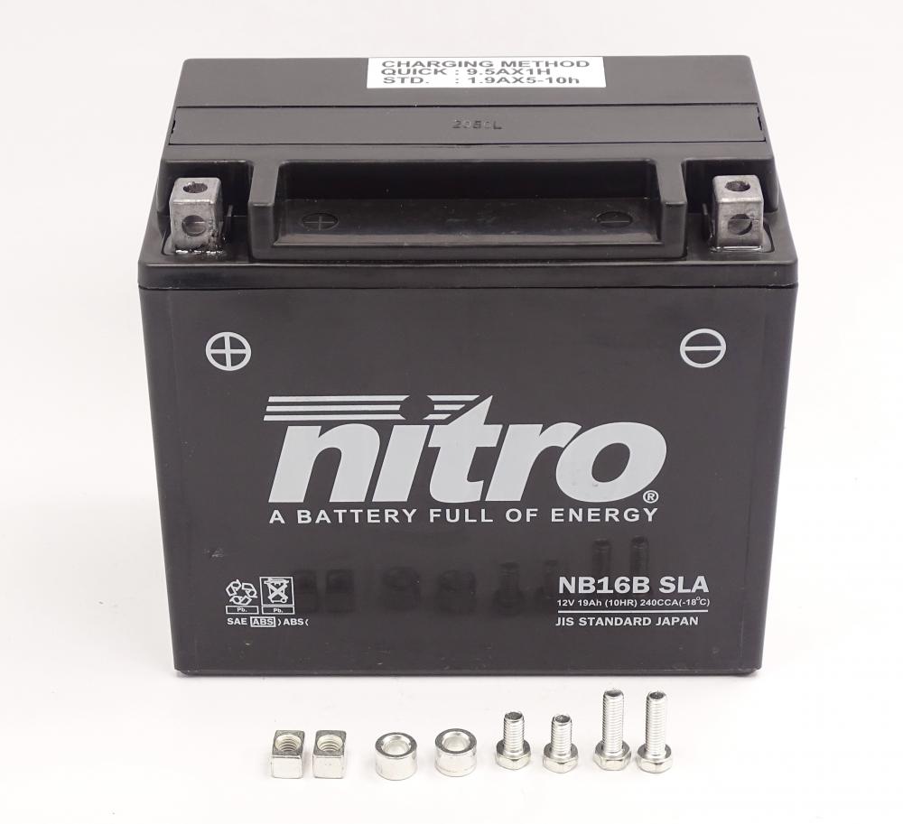Nitro NB16B SLA GEL AGM Batterie 12V 19AH - Einbaufertig (YB16-B)