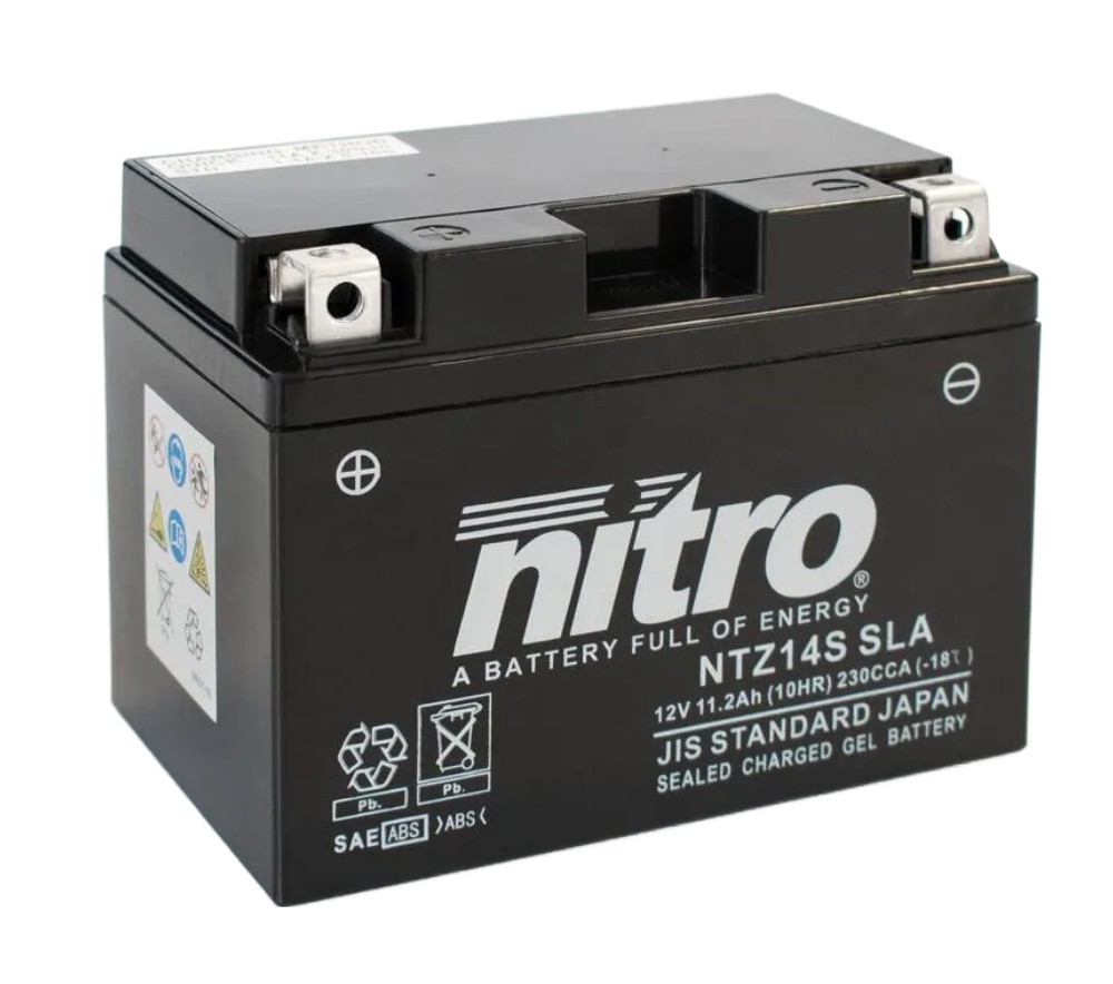 Nitro NTZ14S SLA GEL AGM Batterie 12V 11,2AH - Einbaufertig (YTZ14S YTZ14S-BS YTZ14S-4)