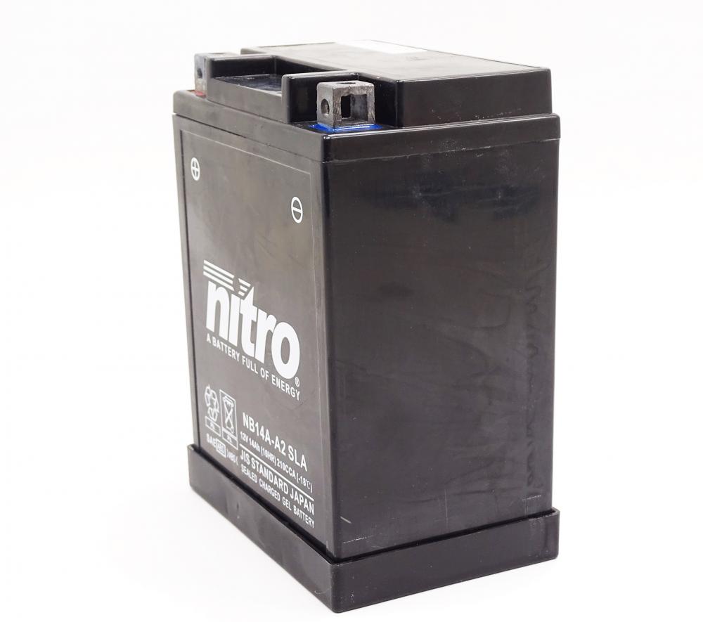 Nitro NB14A-A2 / YB14A-A2 SLA GEL AGM Batterie 12V 14AH - Einbaufertig (YTX14AH-BS)
