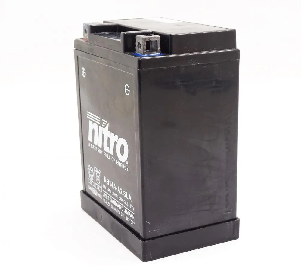Nitro NB14A-A2 / YB14A-A2 SLA GEL AGM Batterie 12V 14AH - Einbaufertig (YTX14AH-BS)