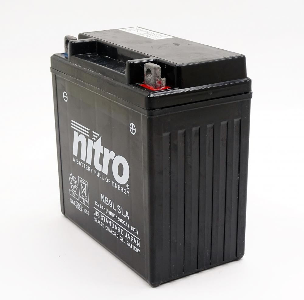 Nitro NB9L SLA GEL AGM Batterie 12V 9AH - Einbaufertig (YB9L-A2 12N9-3A-1)