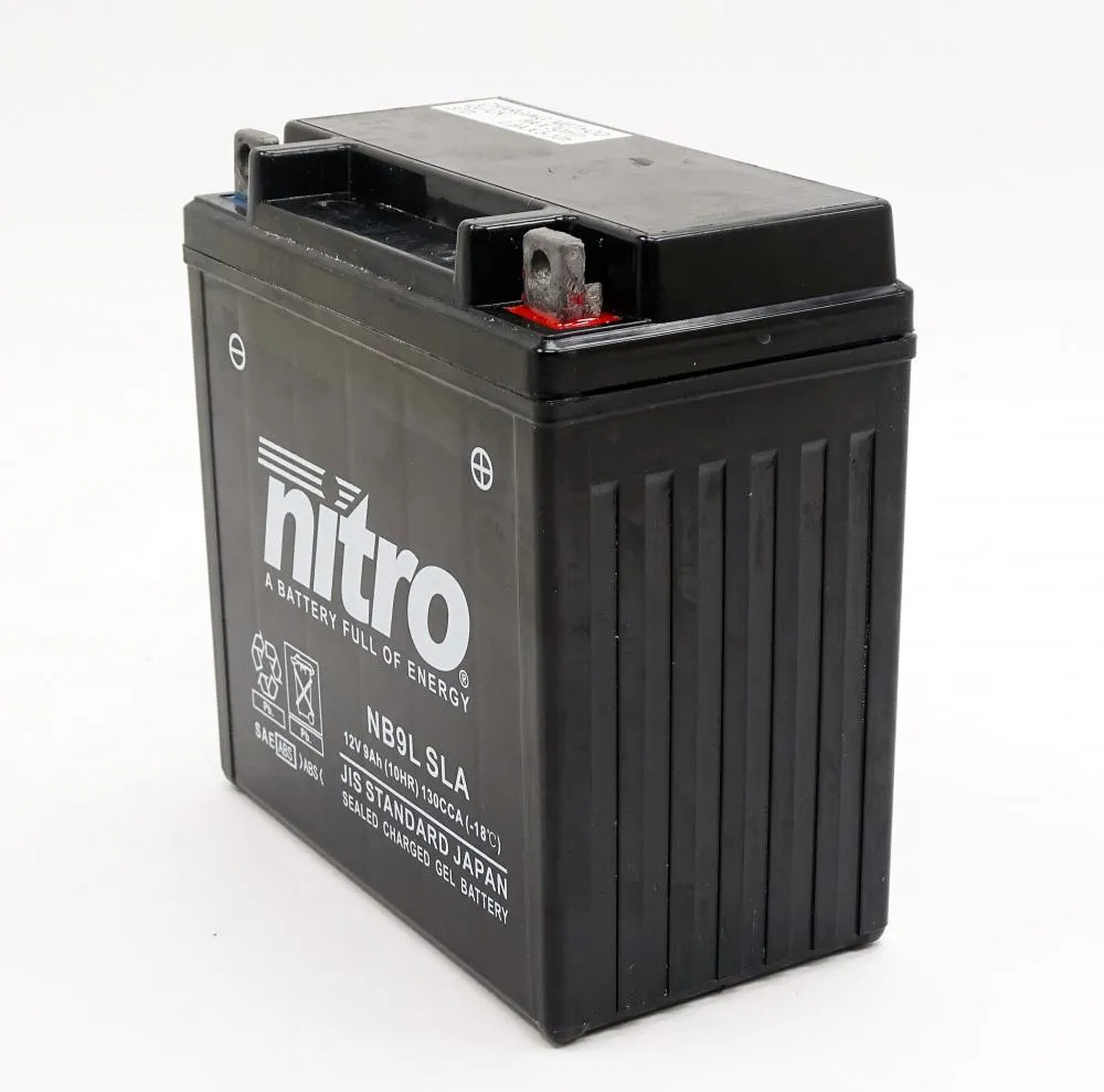 Nitro_NB9L_SLA_GEL_AGM_Batterie_12V_9AH___Einbaufertig_2 Nitro NB9L SLA GEL AGM Batterie 12V 9AH - Einbaufertig (YB9L-A2 12N9-3A-1)