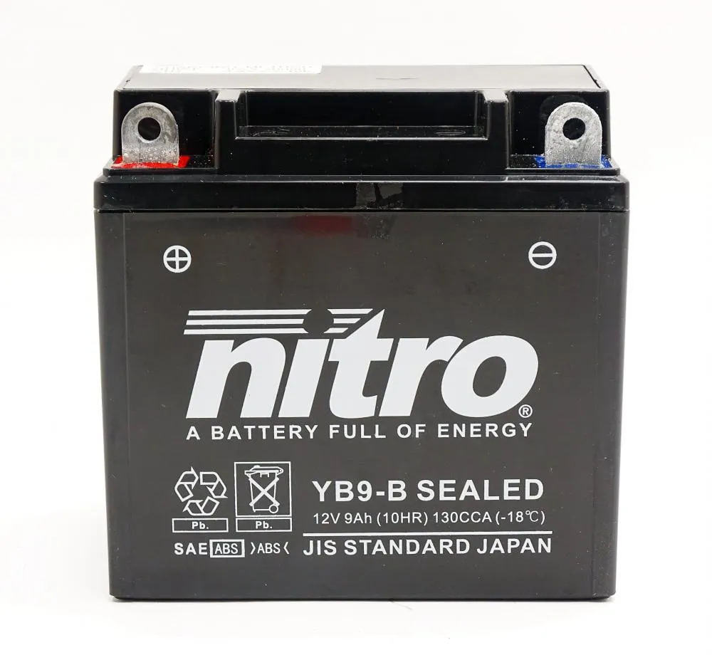 Nitro_NB9_B___YB9_B_SLA_GEL_AGM_Batterie_12V_9AH Nitro NB9-B / YB9-B SLA GEL AGM Batterie 12V 9AH - Einbaufertig (CB9-B, 12N9-4B1)