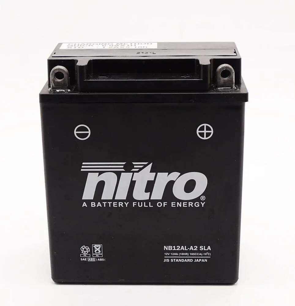 Nitro_NB12AL_A2___YB12AL_A2_SLA_GEL_AGM_Batterie_12V_12AH___Einbaufertig_CB12AL_A2 Nitro NB12AL-A2 / YB12AL-A2 SLA GEL AGM Batterie 12V 12AH - Einbaufertig (CB12AL-A2)