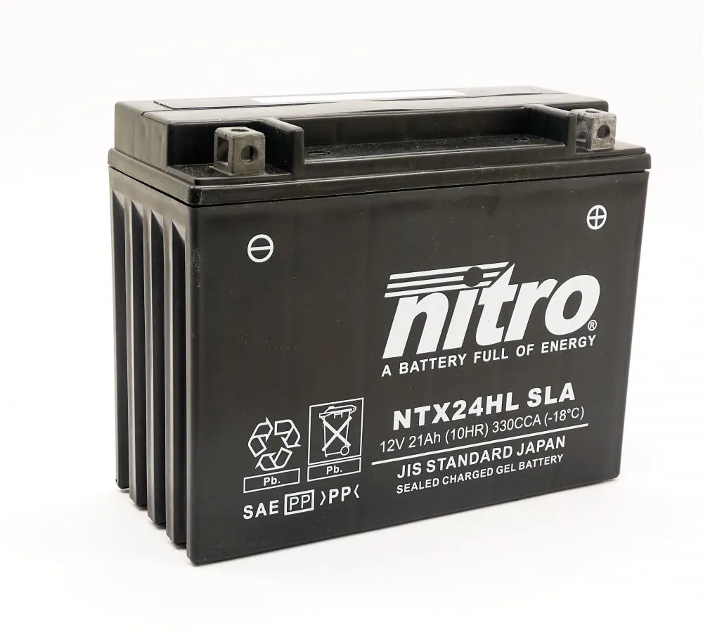 Nitro_NTX24HL__YTX24HL_BS_SLA_GEL_AGM_Batterie_12V_21AH Nitro NTX24HL / YTX24HL-BS SLA GEL AGM Batterie 12V 21AH - Einbaufertig (HVT-06 12-24HL-BS)