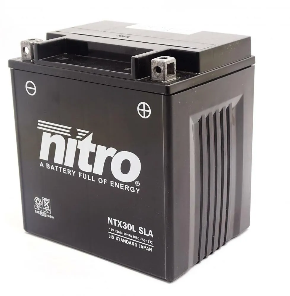 Nitro NTX30L / YTX30L-BS SLA GEL AGM Batterie 12V 32AH - Einbaufertig