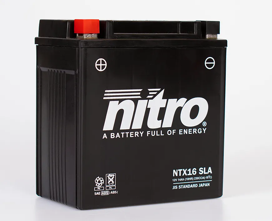 NTX16-SLA Nitro NTX16 SLA GEL AGM Batterie 12V 14AH - Einbaufertig (YTX16-BS FTX16-BS)